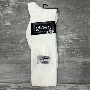 VTG Gilbert NWT Solid White Dress Socks